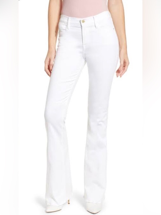 Frame Denim Denim - Frame Denim Le High Flare Jeans in White